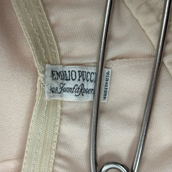 Vintage 60s Half Slip Women's Large Cream Brown Inset Lace Emilio Pucci For Form - Picture 9 of 10